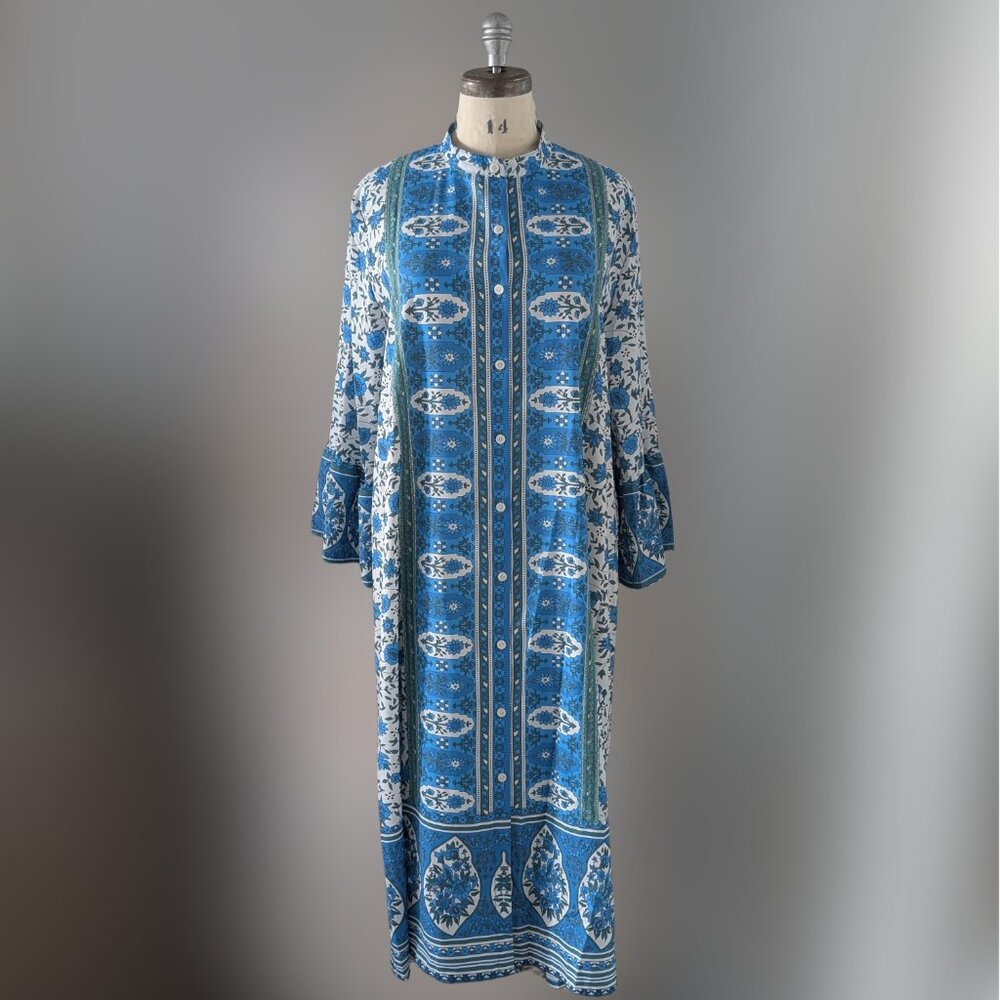 Vintage Mumu - Bell Sleeve, Mandarin Collar